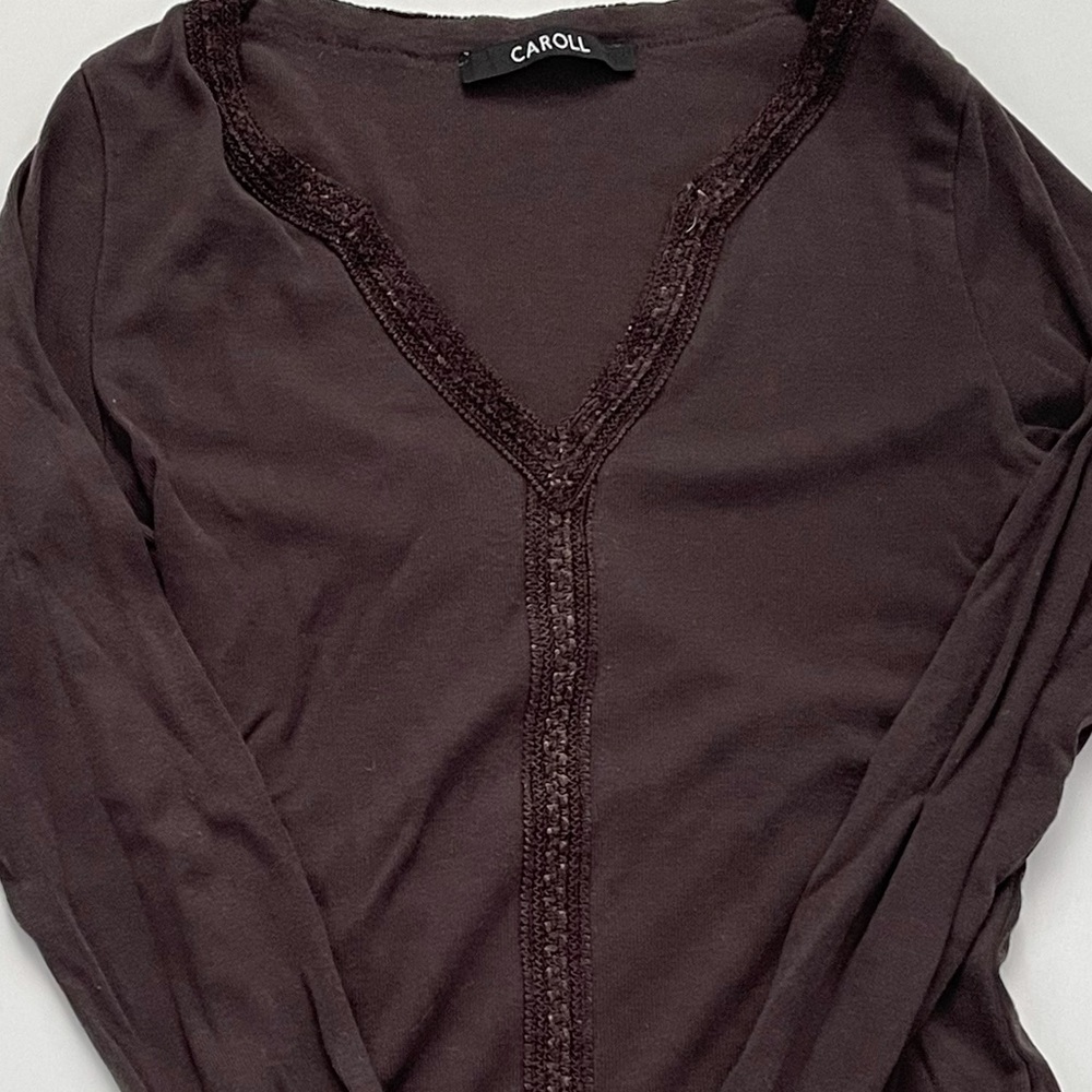 Caroll brown 50% cotton jersey sz 6-S